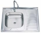 Санитарен фаянс Кухненски мивки Inter Ceramic Единична мивка алпака с борд ICK 8060A L/R