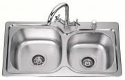 Санитарен фаянс Кухненски мивки Inter Ceramic Двойна мивка алпака ICK S7639P