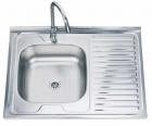 Санитарен фаянс Кухненски мивки Inter Ceramic Единична мивка алпака с борд ICK 8060A L/R